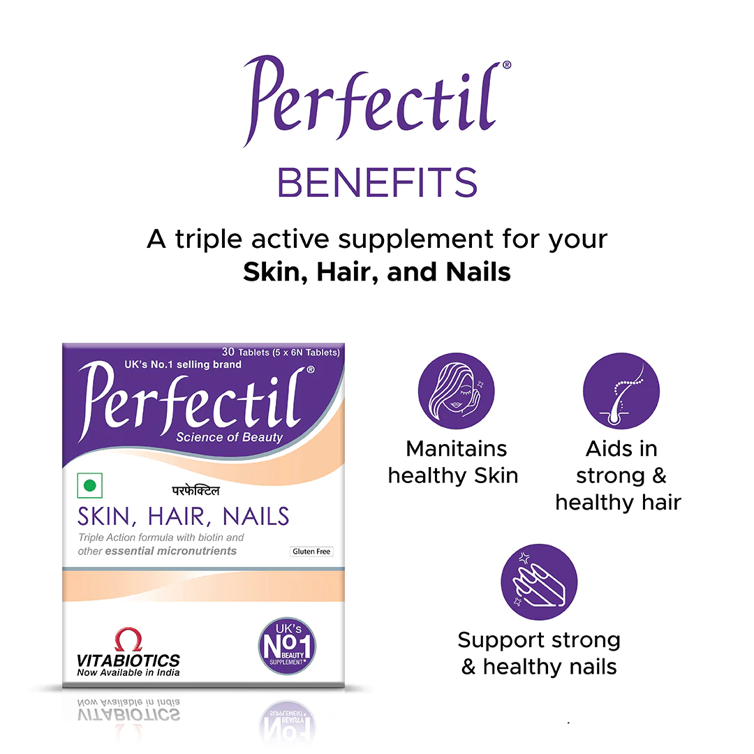 Perfectil 30 Tablets Для идеальной кожи, волос, ногтей — изображение 3