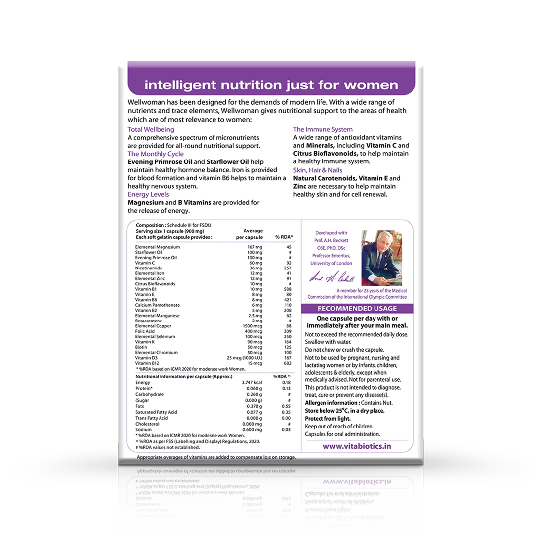 Wellwoman 30 Capsules Для общего здоровья женщин — изображение 2