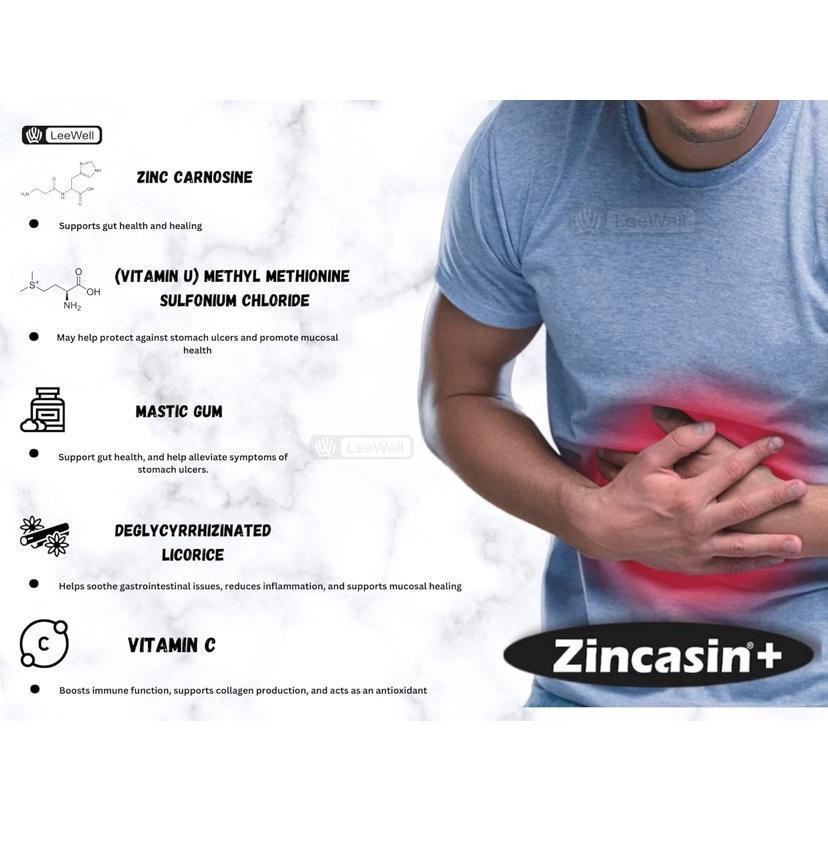 Zincasin +Plus — Комплекс для восстановления слизистой ЖКТ и защиты желудка — изображение 8