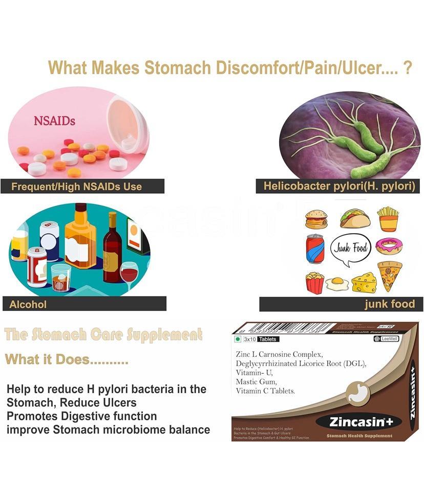 Zincasin +Plus — Комплекс для восстановления слизистой ЖКТ и защиты желудка — изображение 4