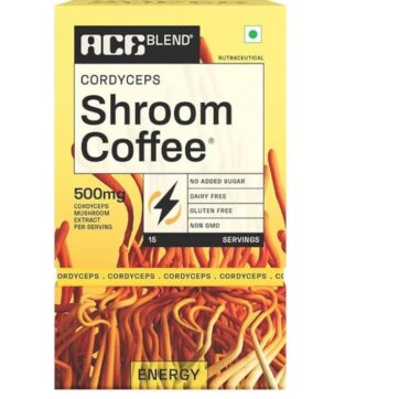 Кофе Ace Blend с Кордицепсом (30 порций) | 500 мг экстракта гриба Кордицепс | KSM-66 Ашваганда | L-Теанин & MCT порошок | Для иммунитета и энергии