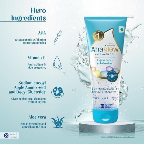 AHAGLOW ADVANCED FACE WASH Гель для умывания, 200 г ✨ — изображение 2