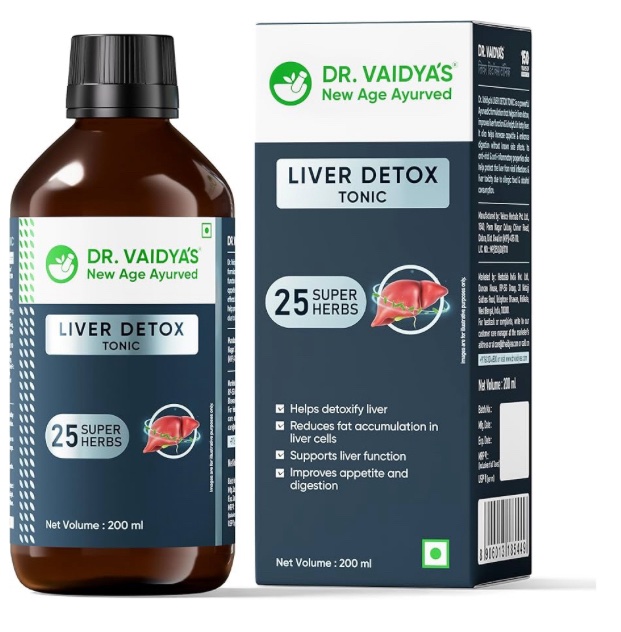 Аюрведический тоник для детоксикации печени 🌿 Dr. Vaidya's Liver Detox Tonic-200 ml