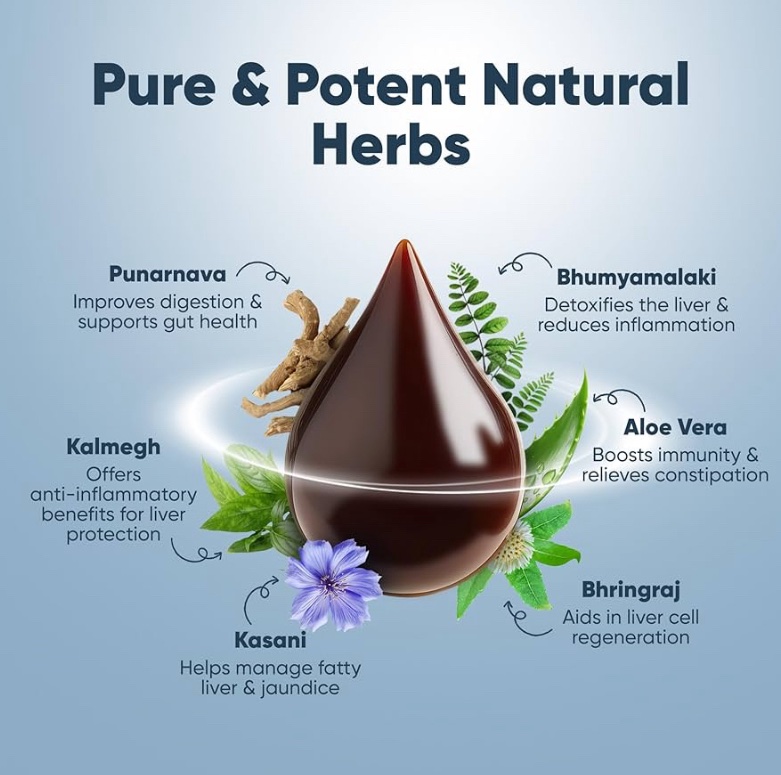 Аюрведический тоник для детоксикации печени 🌿 Dr. Vaidya's Liver Detox Tonic-200 ml — изображение 3