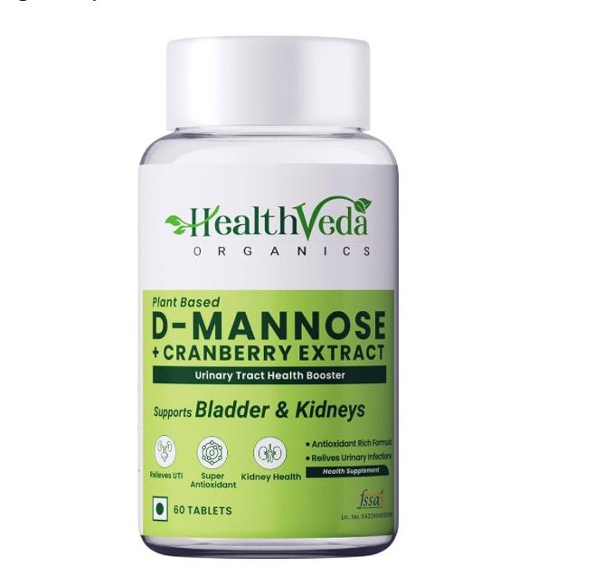 Экстракт Клюквы — для здоровья почек и мочевыводящих путей 🍒 Health Veda Organics D-Mannose 500 мг